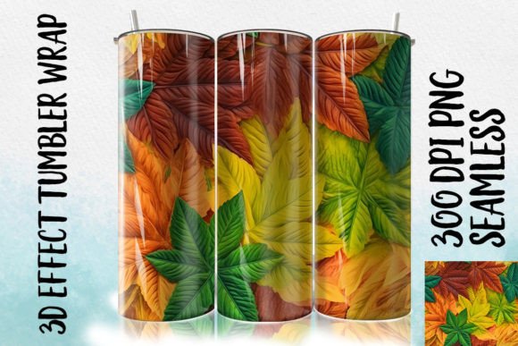 3D Elm Leaf Tumbler Wrap: A Practical Design Asset for Sublimation Projects