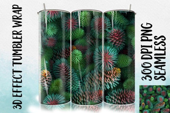 3D Spruce Needle Tumbler Wrap for Creative Projects
