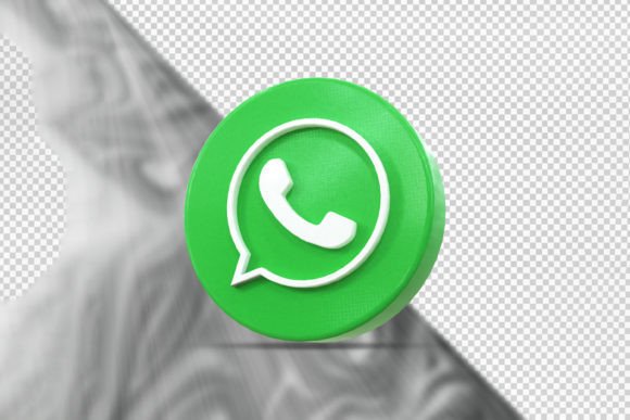 3D WhatsApp Icon Concept 3D Rendering