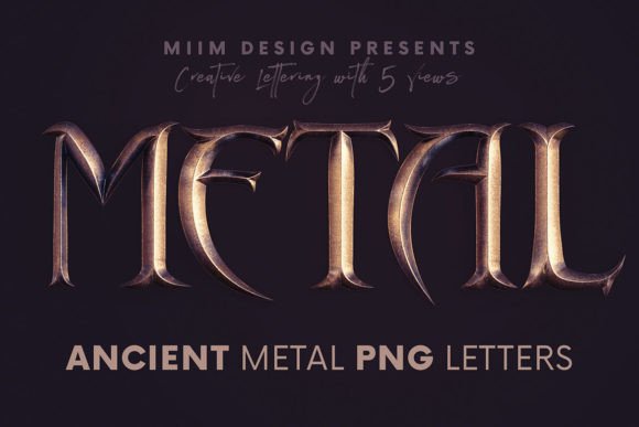 Ancient Metal 3D Lettering for Creative Projects