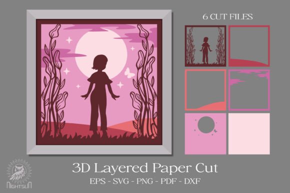Beautiful Girl 3D Layered Paper Cut: A Creative Art Form and Its Digital Evolution
