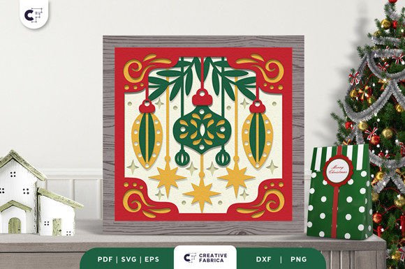 Bringing Nordic Minimalism to Life: The Scandinavian Bauble 3D Shadow Box SVG