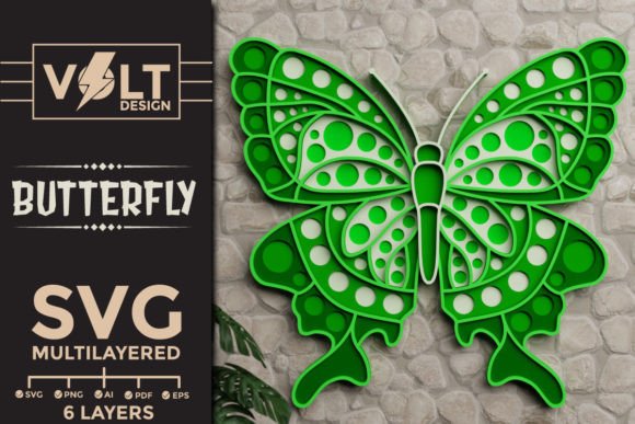 Butterfly 3D SVG Multilayered Cut Files for Creative Projects