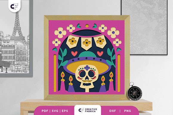 Calavera Day of the Dead 3D Shadow Box: A Unique Way to Honor Tradition