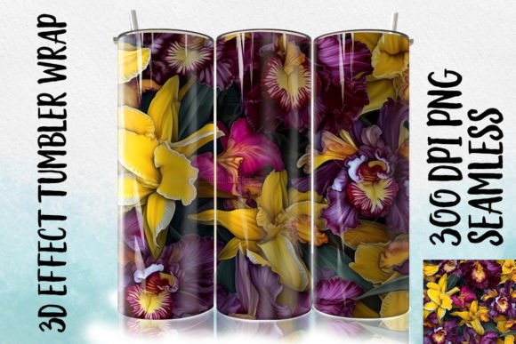 Customizing Drinkware with the 3D Cattleya Tumbler Wrap Design