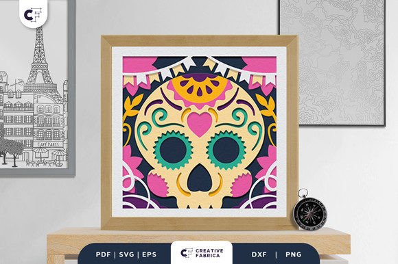 Day of the Dead 3D Layered Paper Cut