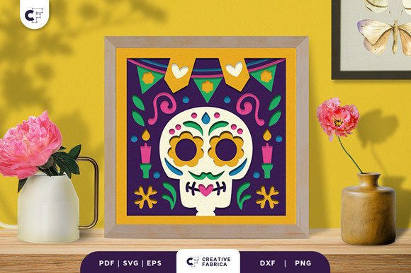 Day of the Dead 3D Light Box SVG: A Creative Tribute to Tradition