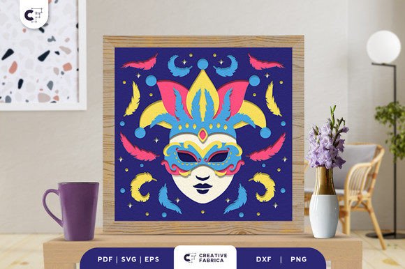 Exploring the Magic of Mardi Gras Carnival 3D Paper Cutting SVG