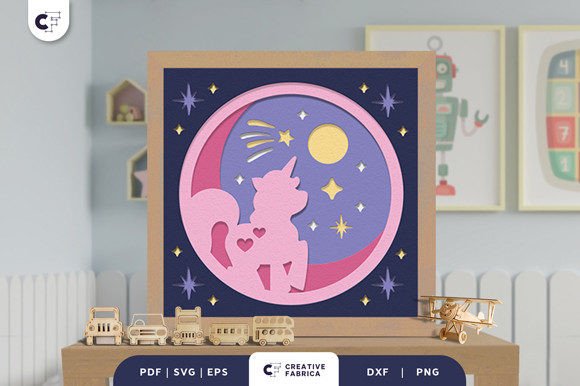 Fantasy Unicorn 3D Shadow Box: A Magical Decor Piece