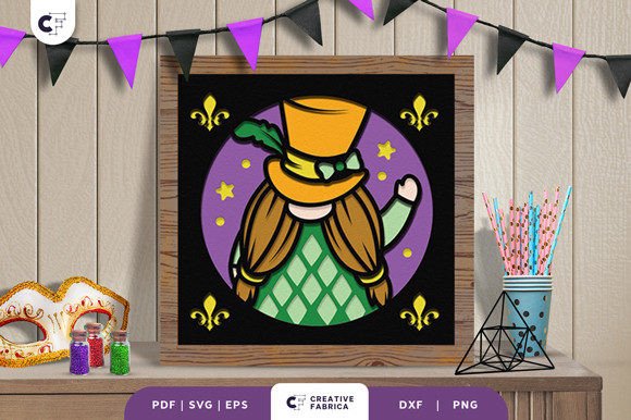 Gnome Mardi Gras 3D Paper Cutting SVG: A Festive and Meaningful Craft
