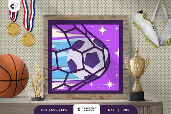 How to Create a Soccer Ball 3D Paper Cut Shadow Box with Cricut