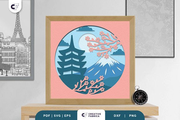 Mount Fuji 3D Layered Paper Cut: A Unique Artistic Representation of Japanese Culture