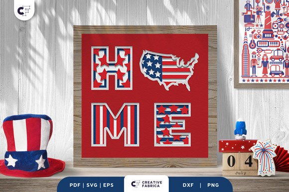 Patriotic USA Home 3D Shadow Box: A Creative Way to Celebrate American Spirit