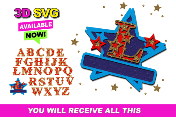 Stars Alphabet 3D SVG: A Sparkling Addition to Your Design Toolkit