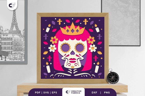 Sugar Skull 3D Layered Papercut: A Creative Craft Idea