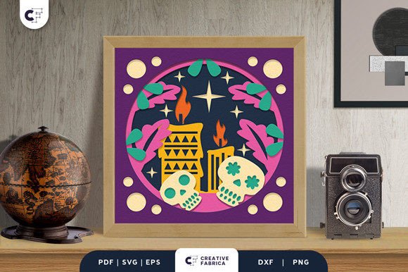 Sugar Skull Dia De Muertos 3D Paper Cut: A Creative Tribute to Tradition