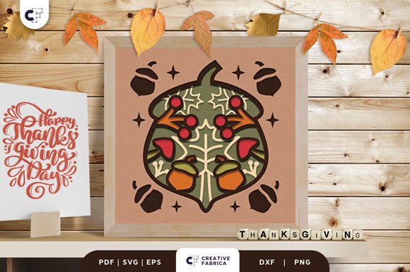 Thanksgiving Acorn 3D Paper Cut SVG: A Creative Craft for Holiday Cheer