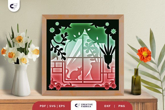 Window Flowers 3D Light Box SVG: A Creative Addition to Home Décor and Crafting Projects